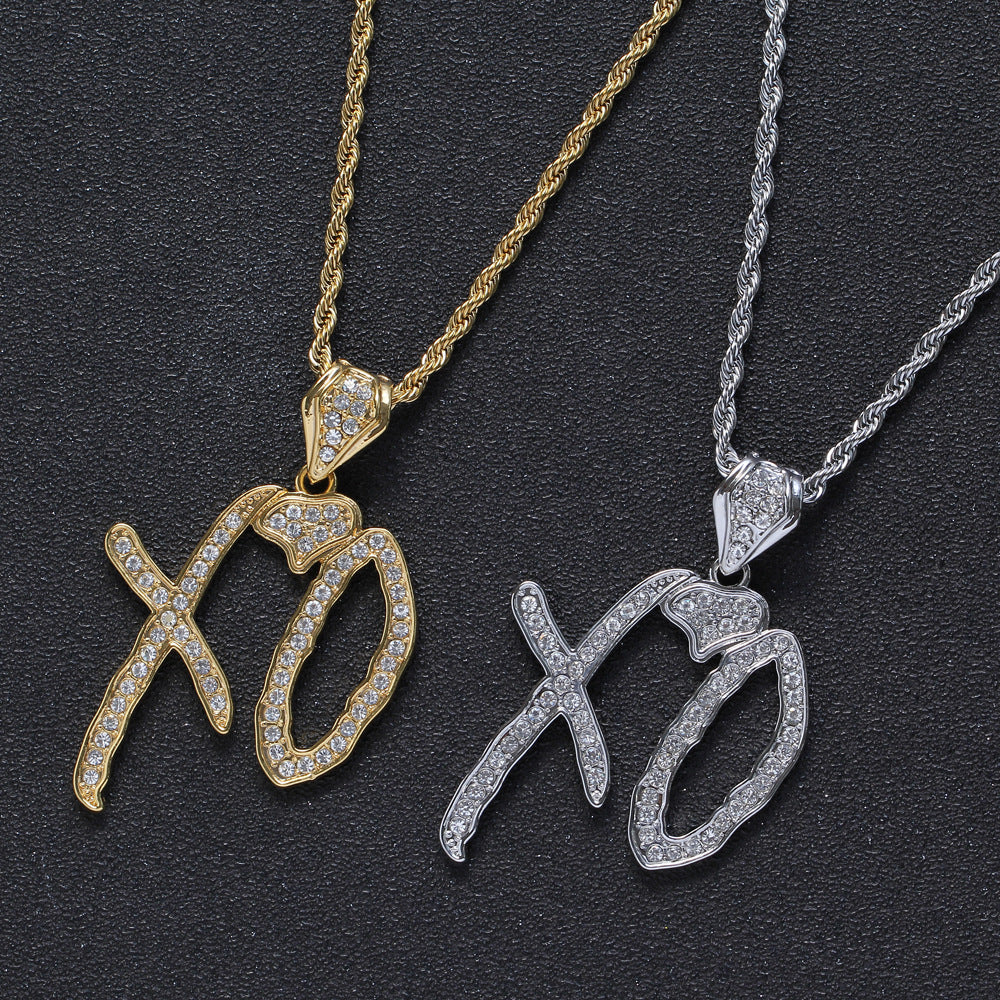 Iced Out XO Pendant