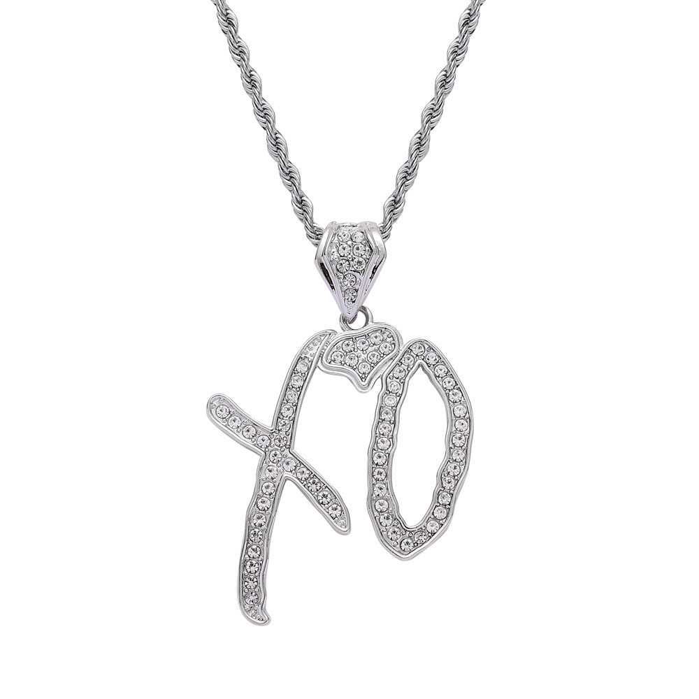 Iced Out XO Pendant