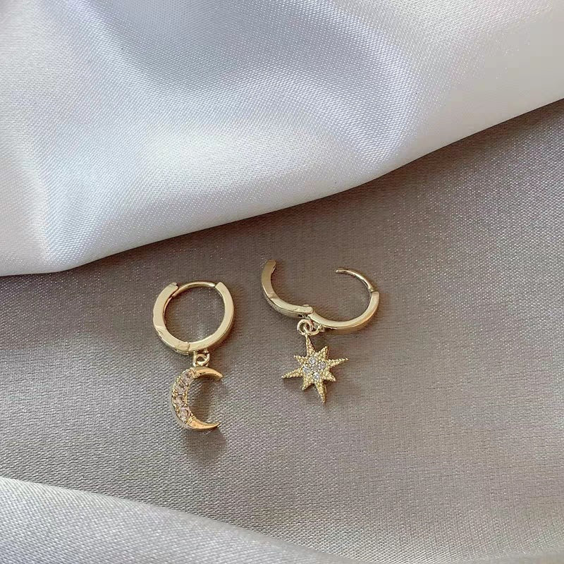 Moon & Sun Diamond Earrings