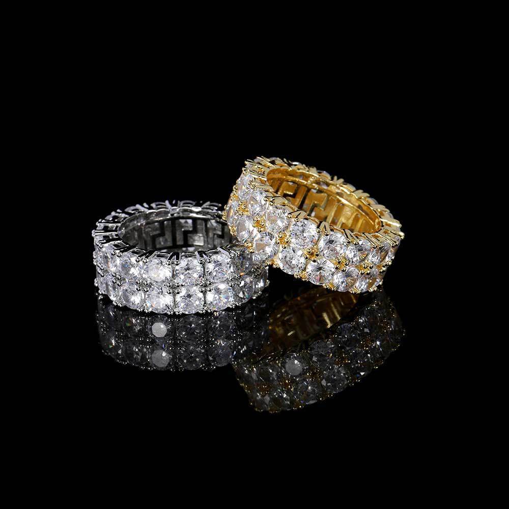 Double Row Full Diamond Ring