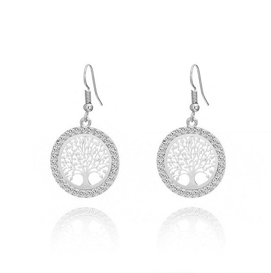 Life Tree Diamond Earrings