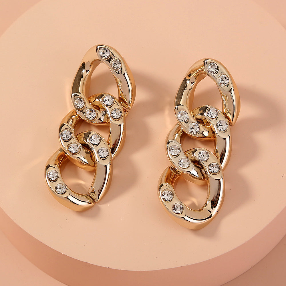 Boucles d'oreilles Trio Multicircle Diamant