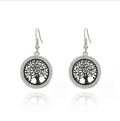 Life Tree Diamond Earrings