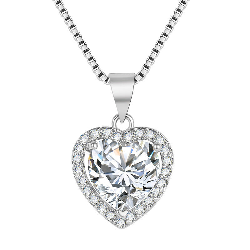 Moissanite Heart Pendant