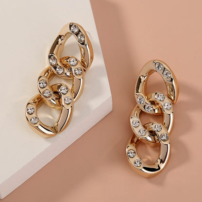 Boucles d'oreilles Trio Multicircle Diamant