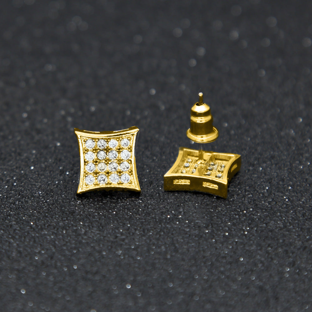 Star Diamond Earrings Gold