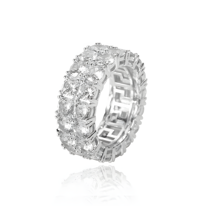 Double Row Full Diamond Ring