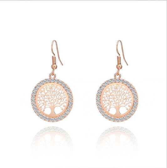 Life Tree Diamond Earrings