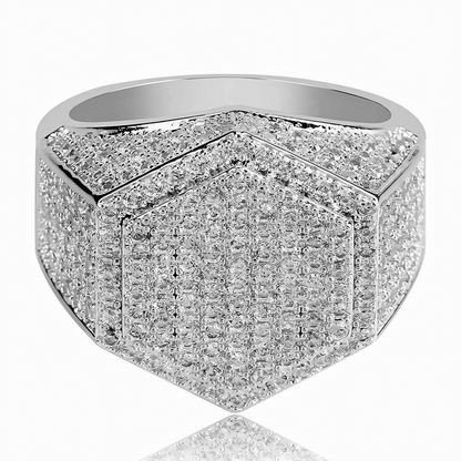 Hexagon CZ Diamond Ring