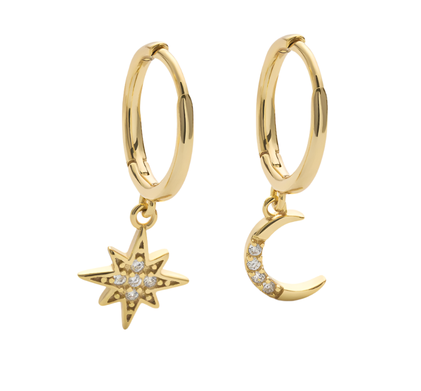 Moon & Sun Diamond Earrings