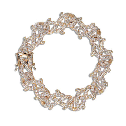 Thelo Jewels Akanthus Cuban Bracelet 12mm gold