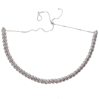 Diamond Ladies Cuban Choker 8mm