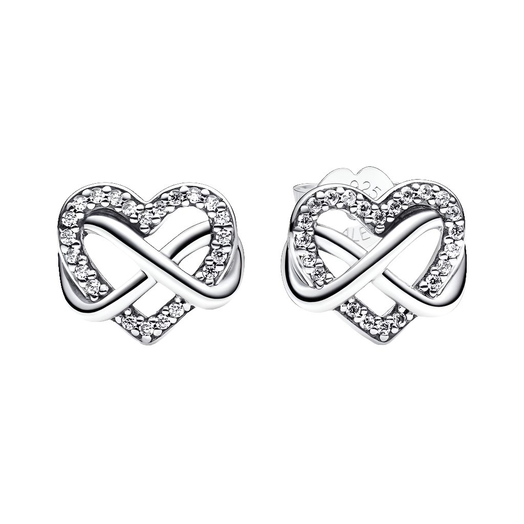 Heart Shape Diamond Stud Earrings