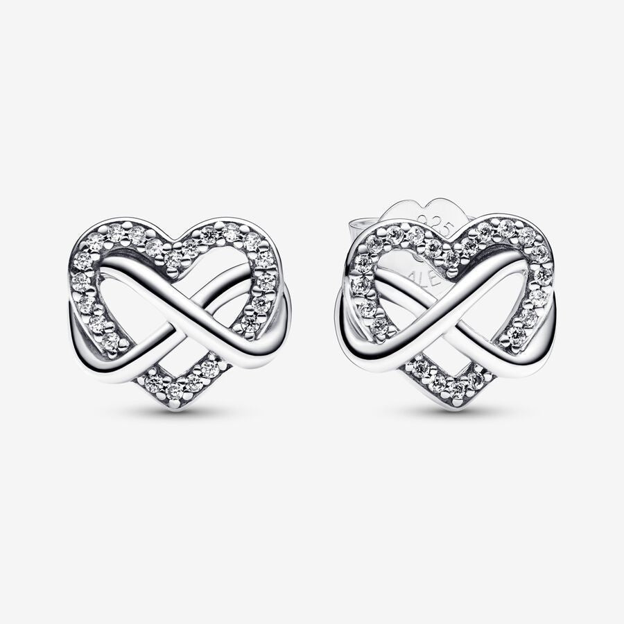 Heart Shape Diamond Stud Earrings