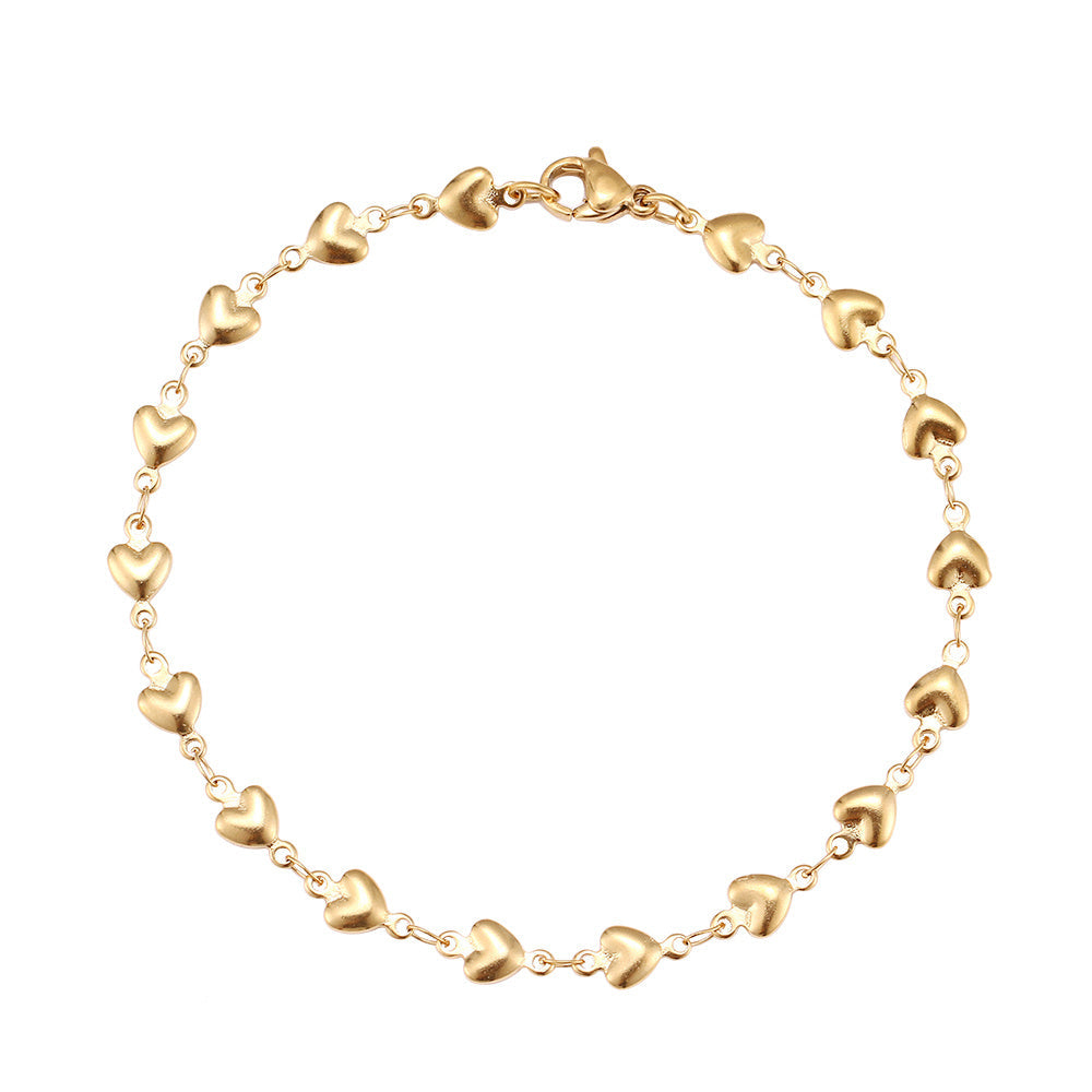 Plain Heart Bracelet Gold