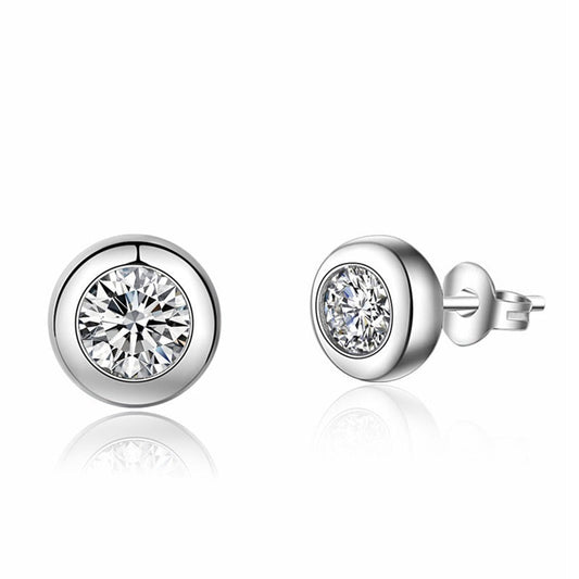 Round Diamond Stud Earrings