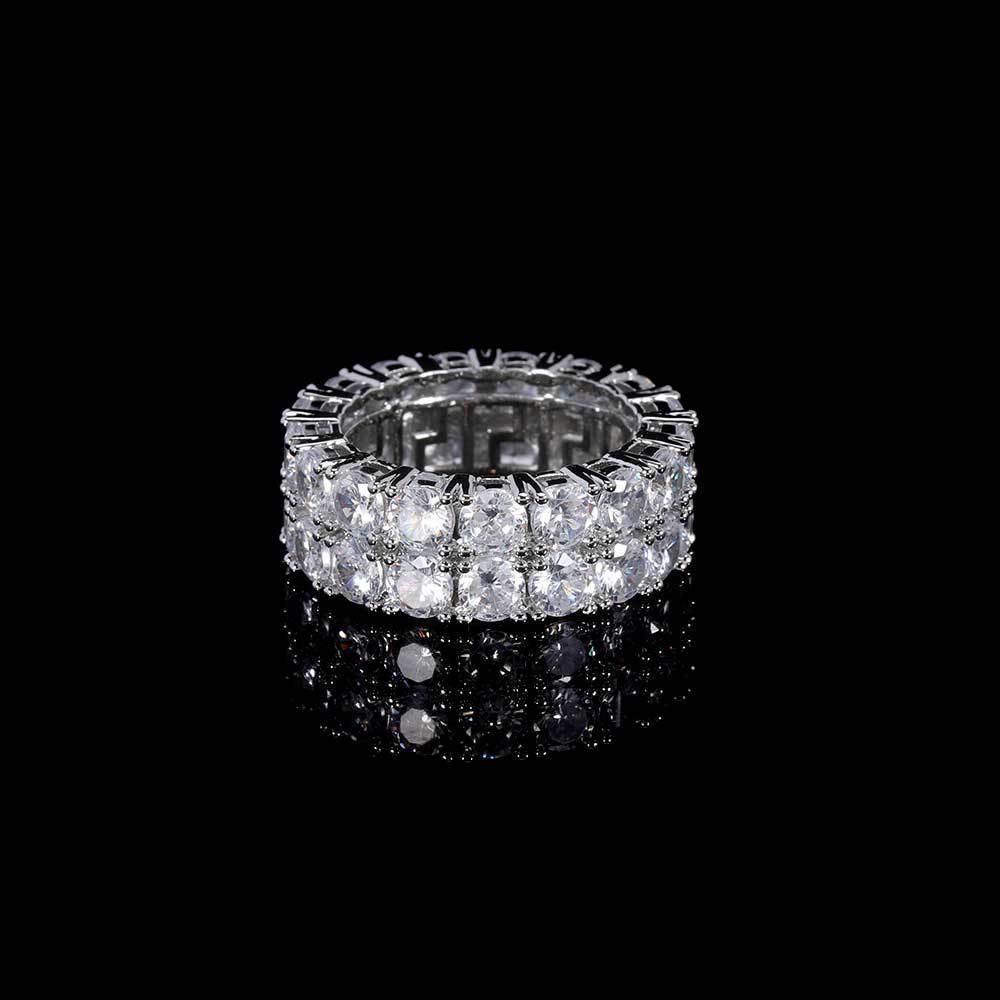 Double Row Full Diamond Ring