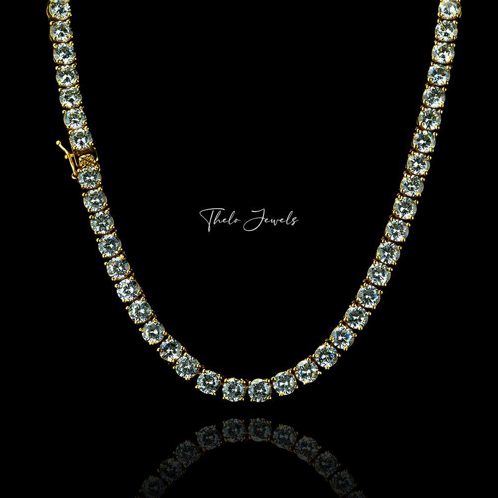 Iced Out Tennis Chain 3-6 mm Gold