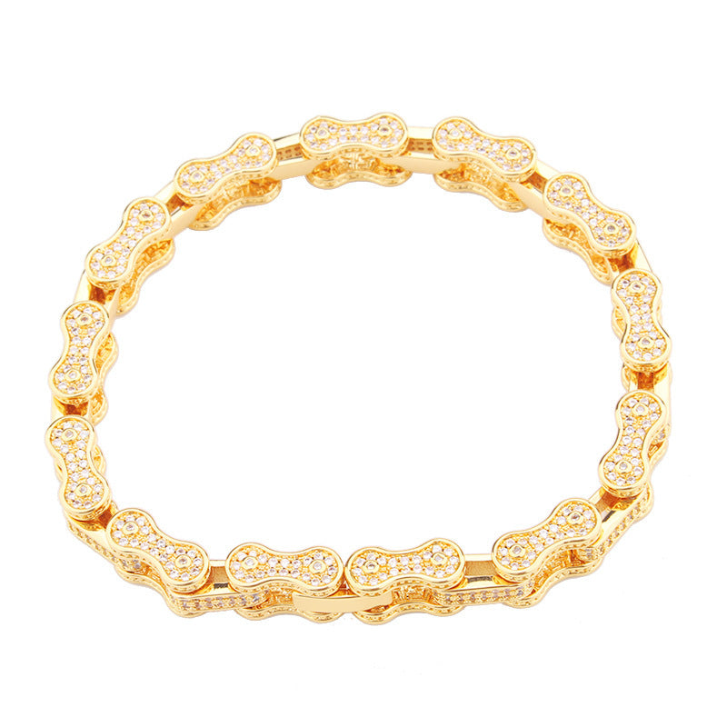 thelo jewels gold biker diamond bracelet