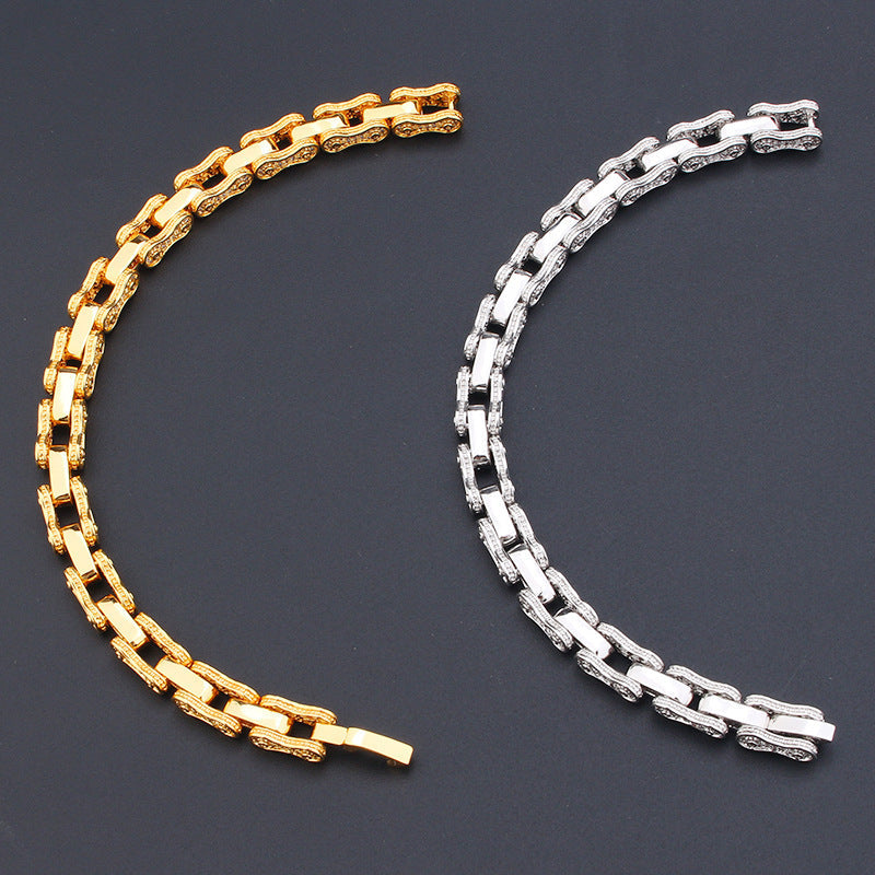 thelo jewels gold biker diamond bracelet 2