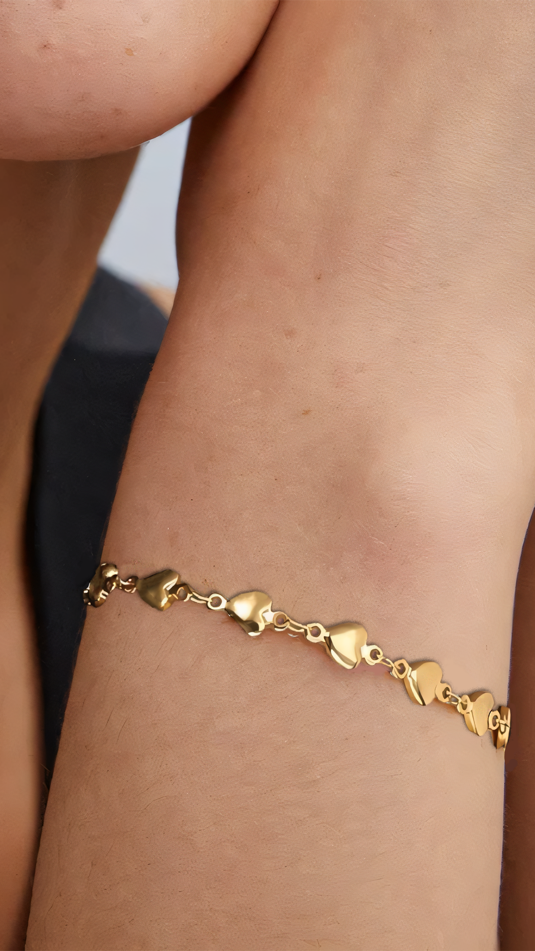 Plain Heart Bracelet Gold